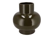 OXFORD OLIVE GREEN VASE CONE NECK 31X31X33CM