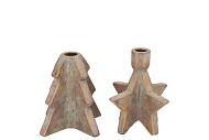CONCRETE GOLDEN CANDLE H XMAS ASS 12X12X11CM
