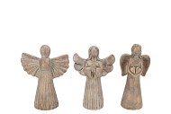 CONCRETE GOLDEN ANGELS WINGS ASS 14X10X26CM