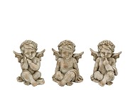 CONCRETE SAINT ANTIQUE ANGEL SITTING 13X12X17CM