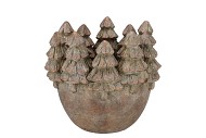 CONCRETE GOLDEN POT XMAS TREES 23X22X21CM