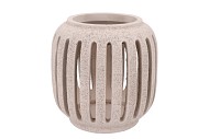 CONCRETE WHITE CANDLE HOLDER LONG 24X24X24CM