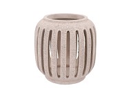CONCRETE WHITE CANDLE HOLDER LONG 21X21X21CM