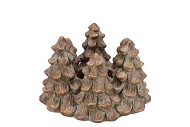 CONCRETE GOLDEN POT XMAS TREE 17X17X10CM