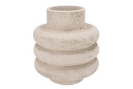 CONCRETE WHITE VASE BUBBLE 29X29X30CM