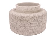 CONCRETE WHITE VASE 39X39X28CM