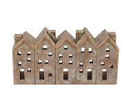 CONCRETE GOLDEN HOUSE DECO 28X8X14CM