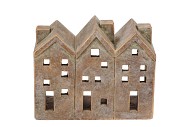 CONCRETE GOLDEN HOUSE DECO 18X8X14CM