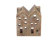 CONCRETE GOLDEN HOUSE DECO 12X8X14CM