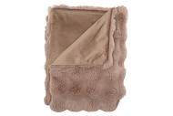 MONTANA FUR LOOK BROWN PLAID 140X180CM