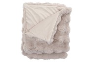 MONTANA FUR LOOK SAND PLAID 140X180CM