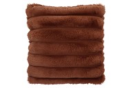 MONTANA STRIPE BROWN CUSHION FUR LOOK 45X45CM