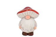 WONDERLAND RED GNOME MUSHROOM  HAT 11X10X14CM