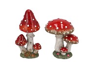 WONDERLAND RED MUSHROOM BOLETUS  ASS 12X11X14CM