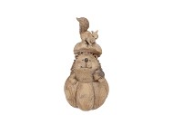 WONDERLAND NATURAL HEDGEHOG SQUIRREL 11X11X22CM