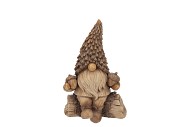 WONDERLAND NATURAL XMAS SANTA ACORN 12X8X18CM