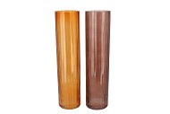 MARLY AMBER BROWN VASE ASS 10X10X41CM