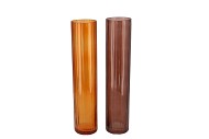 MARLY AMBER BROWN VASE ASS 7X7X33CM