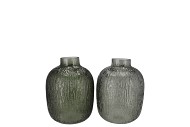 MARLY GREEN VASE NECK ASS 14X14X20CM