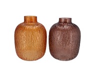 MARLY AMBER BROWN VASE NECK ASS 18X18X23CM