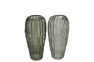MARLY GREEN VASE STRUCTURE LONG ASS 13X13X28CM