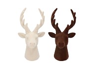X-MAS FLOCK BROWN SAND DEER ASS 13X13X23CM