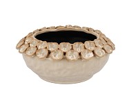 NANCY BEIGE POT FLOWER 29X29X13CM