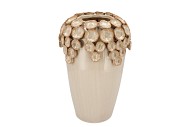 NANCY BEIGE VASE LONG FLOWER 22X22X33CM