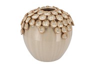 NANCY BEIGE VASE FLOWER 27X27X26M