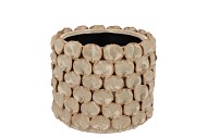 NANCY BEIGE POT ROUND FLOWER 17X17X14CM