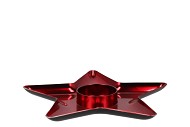 MELAMINE LISA RED PLATE 31X31X3CM