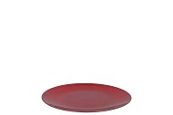MELAMINE LISA RED PLATE ROUND 22X22X2CM