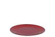 MELAMINE LISA RED PLATE ROUND 28X28X2CM
