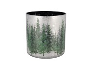 RUBY SILVER T-LIGHT FOREST 15X15CM NM