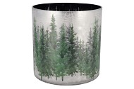 RUBY SILVER T-LIGHT FOREST 25X25CM NM