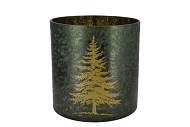 RUBY GREEN T-LIGHT X-MAS TREE 20X20CM NM