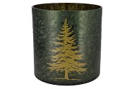RUBY GREEN T-LIGHT X-MAS TREE 25X25CM NM