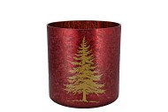 RUBY RED T-LIGHT X-MAS TREE 15X15CM NM