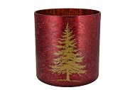 RUBY RED T-LIGHT X-MAS TREE 20X20CM NM