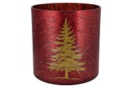 RUBY RED T-LIGHT X-MAS TREE 25X25CM NM