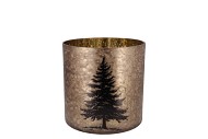 RUBY GOLD T-LIGHT X-MAS TREE 8X8CM