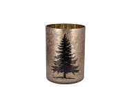 RUBY GOLD T-LIGHT X-MAS TREE 9X10CM
