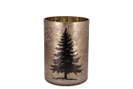 RUBY GOLD T-LIGHT X-MAS TREE 10X13CM