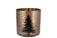 RUBY GOLD T-LIGHT X-MAS TREE 15X15CM