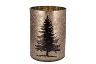 RUBY GOLD T-LIGHT X-MAS TREE 18X24CM