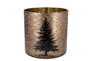 RUBY GOLD T-LIGHT X-MAS TREE 20X20CM