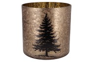 RUBY GOLD T-LIGHT X-MAS TREE 25X25CM