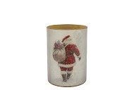 RUBY WHITE T-LIGHT SANTA 9X10CM NM