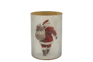 RUBY WHITE T-LIGHT SANTA 10X13CM NM