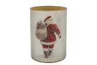 RUBY WHITE T-LIGHT SANTA 18X24CM NM